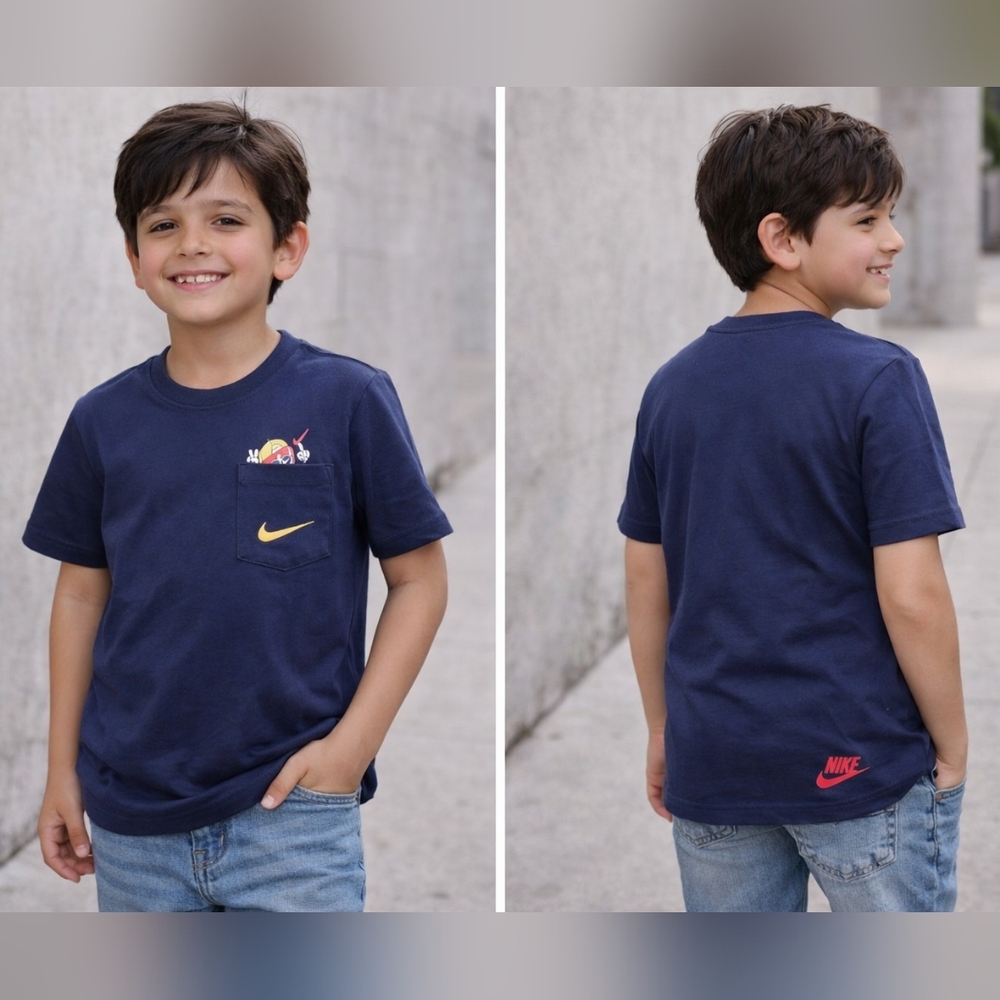 Nike Kids Graphic Pocket Tee Blue Youth L NWT